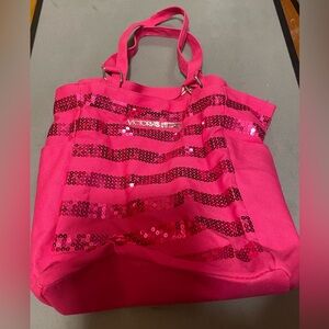 Victoria's Secret Pink Sequin Tote Bag